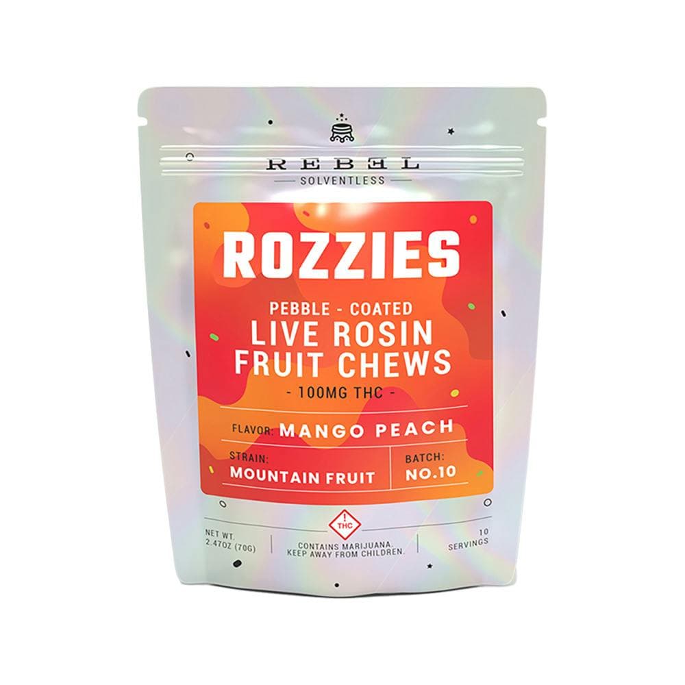 REBEL | Rozzies Rosin Gummies | Mango Peach