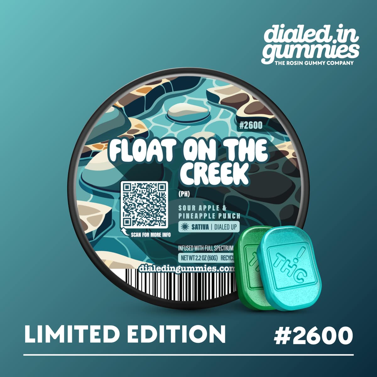100mg - Float on the Creek - Rosin Gummies (10pk)