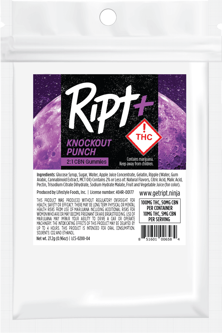 RIPT | Gummies | (I) Stay The F* Asleep THC:CBN:CBD