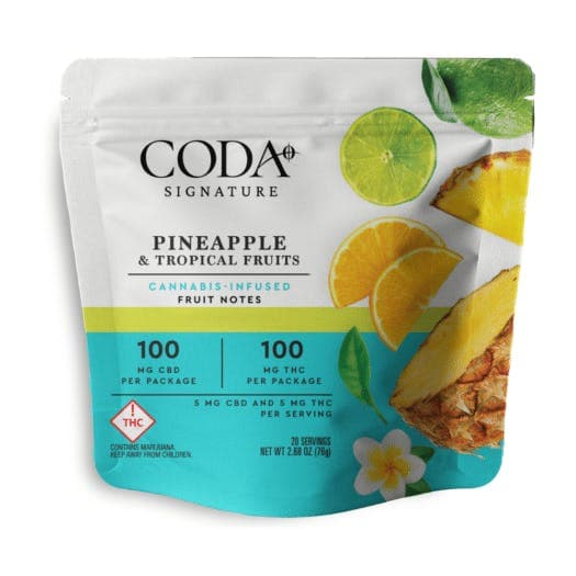 CODA | Gummies | 1:1 CBD Pineapple & Tropical Fruits