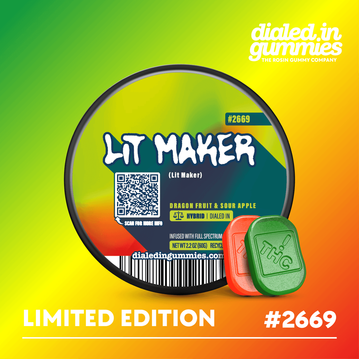 100mg - Lit Maker - Rosin Gummies (10pk)