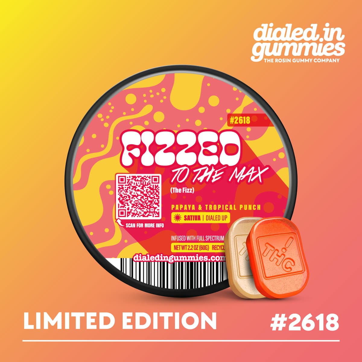 100mg - Fizzed to the Max - Rosin Gummies (10pk)