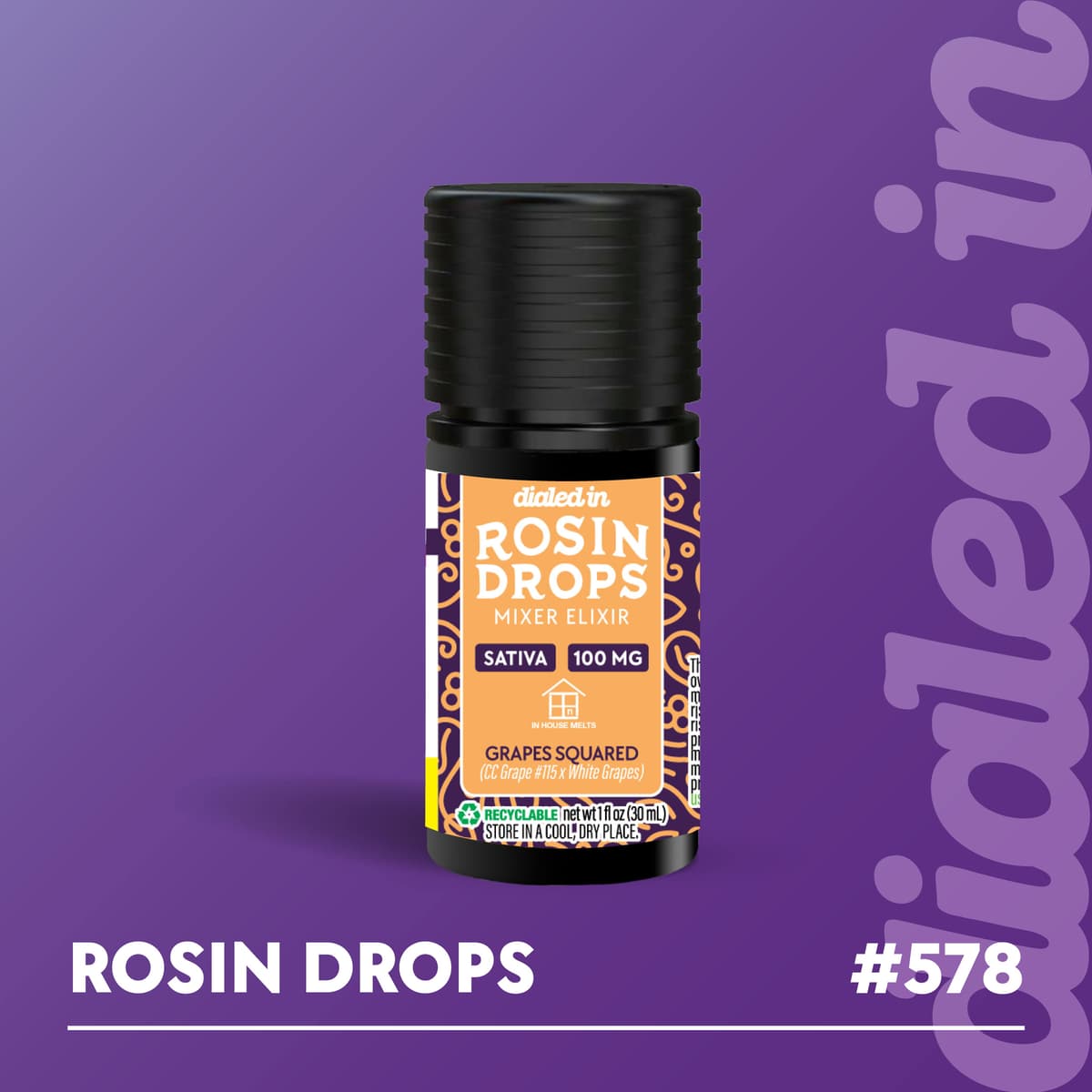 100mg - Grape Squared - Rosin Drops