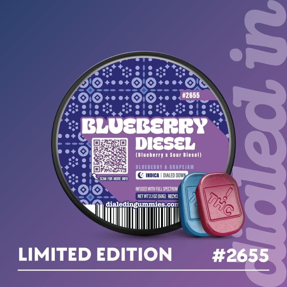 100mg - Blueberry Diesel - Rosin Gummies (10pk)