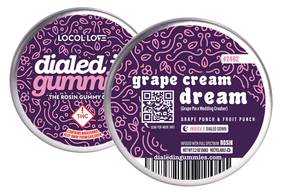 100mg - Grape Cream Dream - Rosin Gummies (10pk)