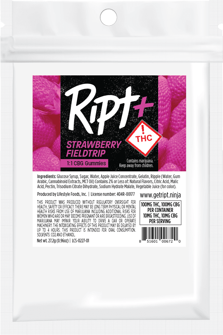 RIPT | Gummies | (H) Wake The F* Up 1:1:1 THC:CBD:CBG