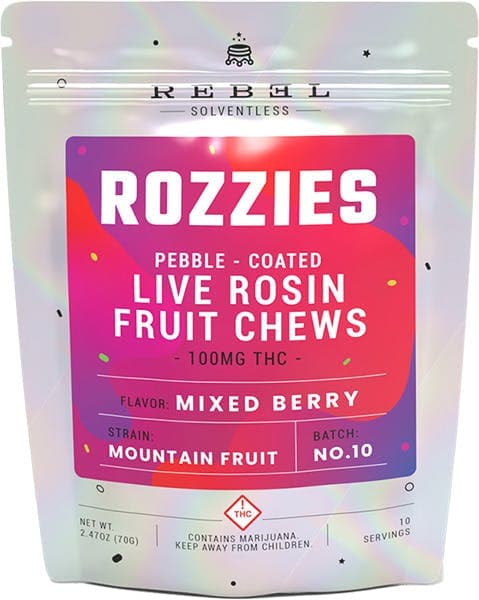 REBEL | Rozzies Rosin Gummies | Mixed Berry