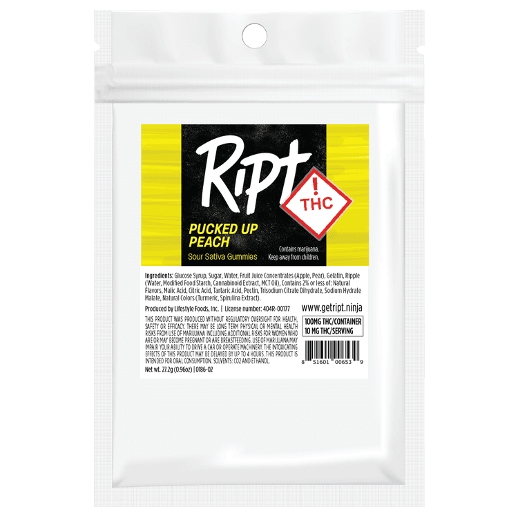RIPT | Gummies | (S) Sour Pucked Up Peach
