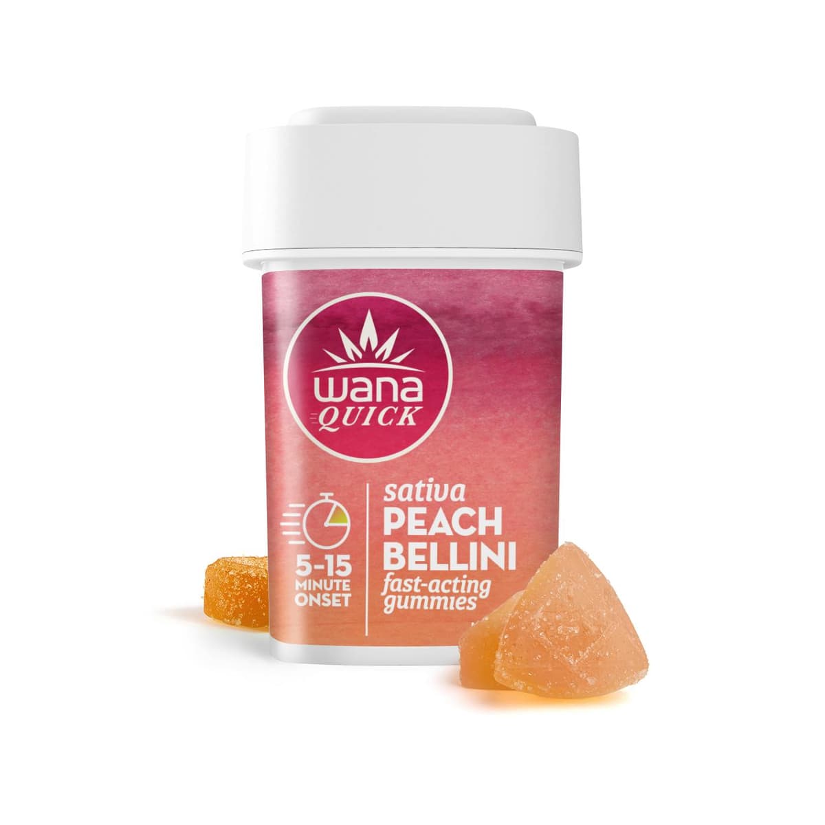 Quick Peach Bellini Sativa Gummies [20-Pack] | 100mg